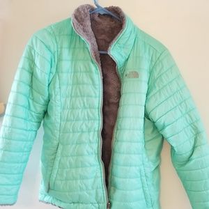 Girls North Face Jacket Reversible